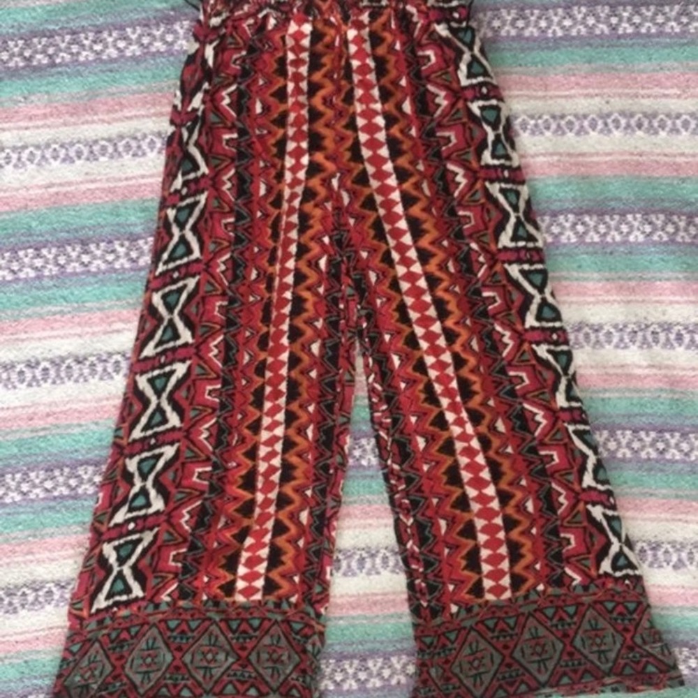 Boho Pattern Flowy Summer Pants